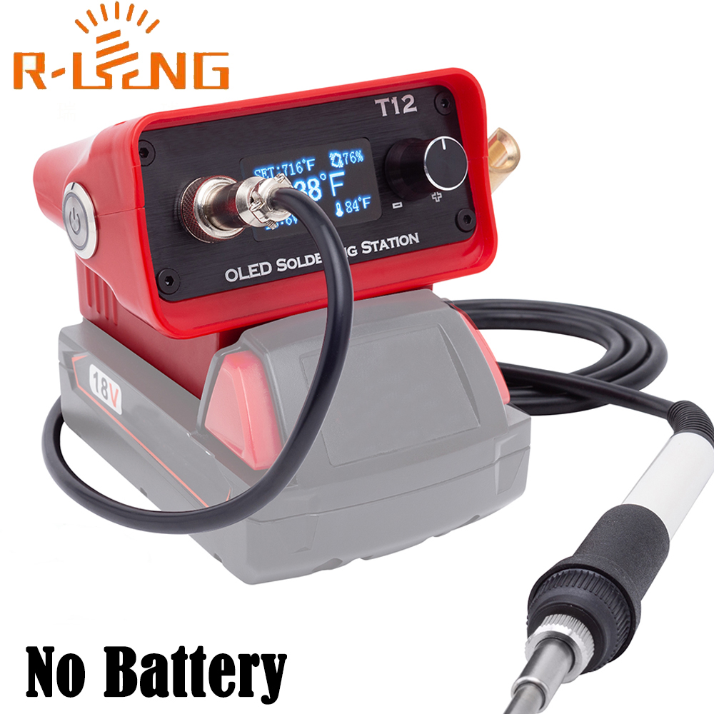 Soldering Station T12 Oled - 밀워키용 OLED T12 납땜 다리미 스테이션,