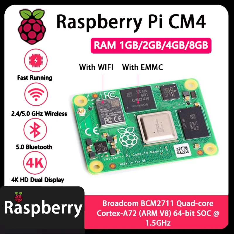 라즈베리 파이 CM4 1GB/2GB/4GB/8GB RA - Raspberry Pi Compute Module 4 8Gb 32Gb 리뷰 및 가격