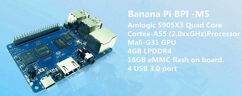 바나나 PI BPI M5 신세대 싱글 보드 컴퓨터 Am - Banana Pi Bpi-M5 리뷰 및 가격
