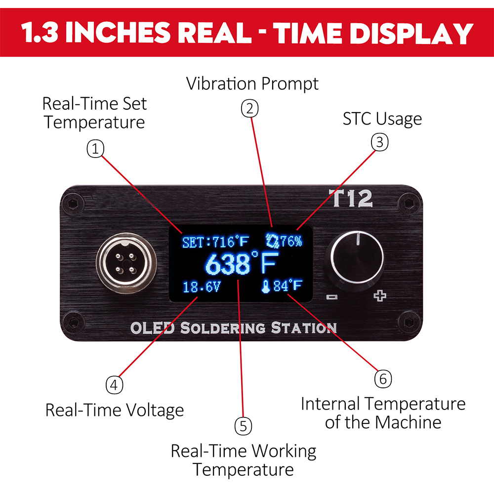 밀워키용 OLED T12 납땜 다리미 스테이션, 조절식 - Soldering Station T12 Oled 리뷰 및 가격