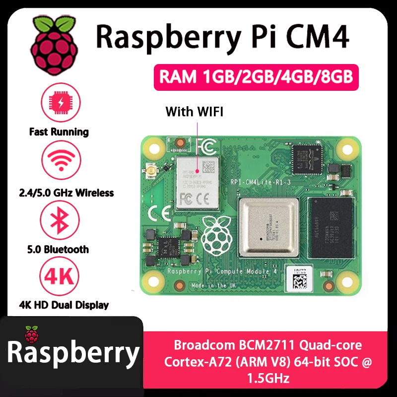 Raspberry Pi CM4 1GB/2GB/4GB/8 - Raspberry Pi Compute Module 4 8Gb 32Gb 리뷰 및 가격