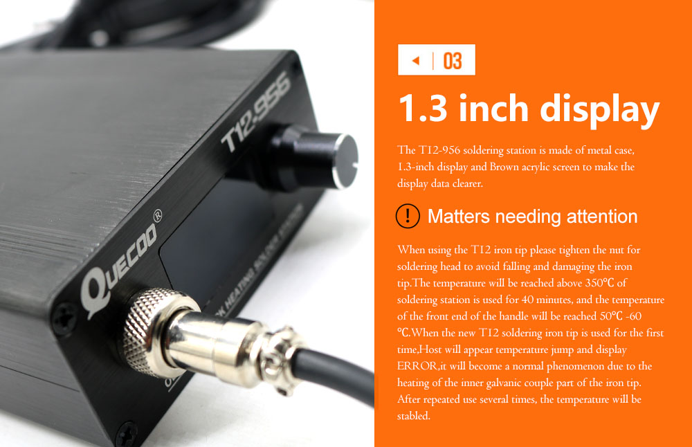 QUECOO T12-956 납땜 디지털 스테이션 전자  - Soldering Station T12 Oled 리뷰 및 가격